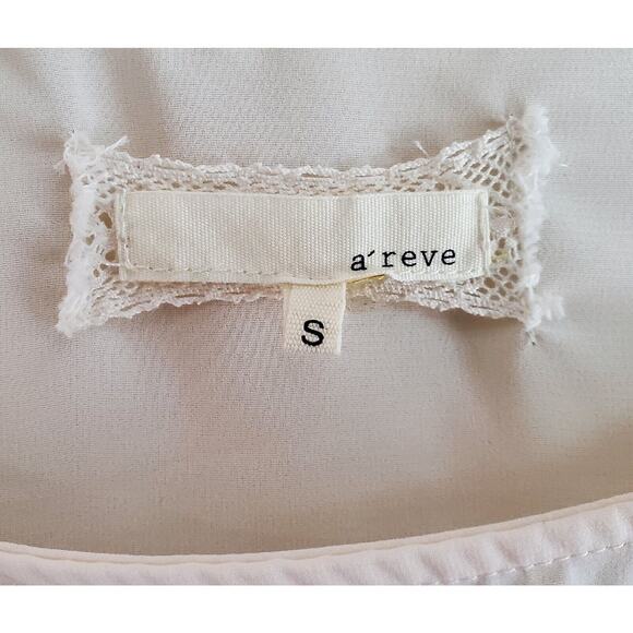 A’reve Women's S Top Chartruese Beige Drawstring Waist Lightweight Bust 36" - Picture 3 of 8